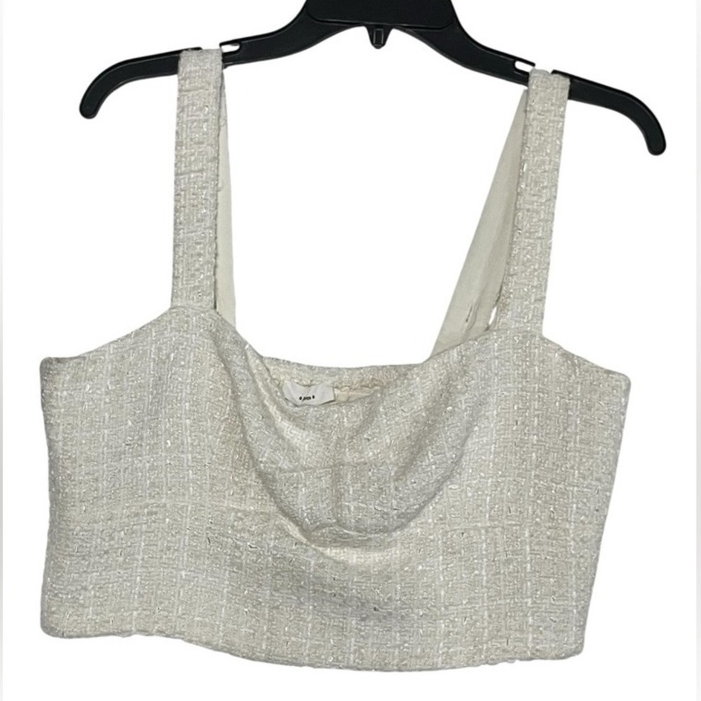 NWT A Loves‎ A Tweed Cami Crop Top Size L